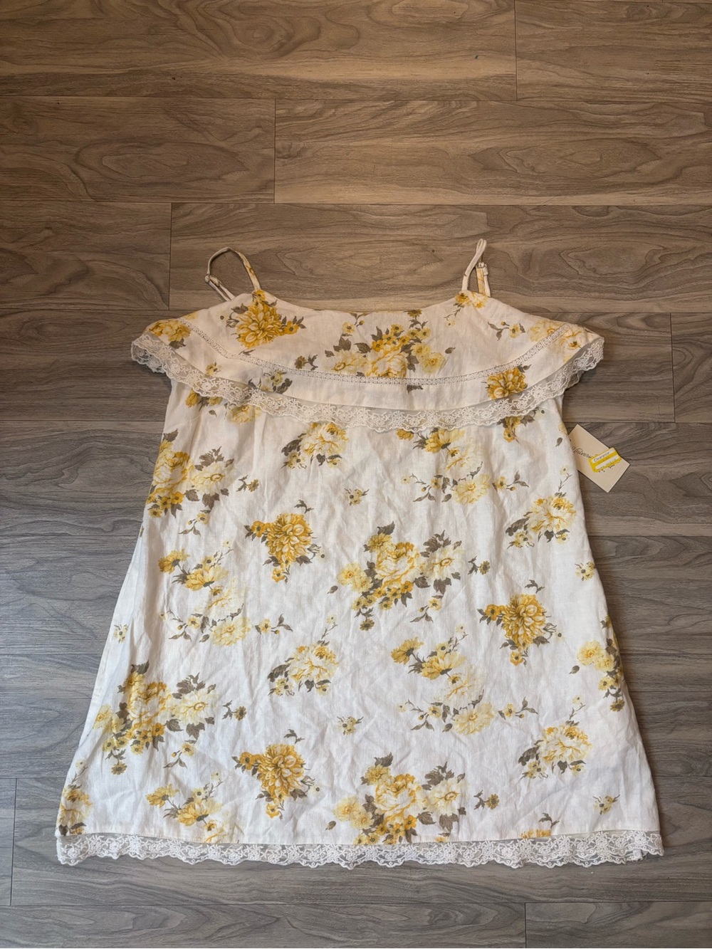 Universal Thread Yellow Floral Ruffle Midi Dress - Picture 2 of 6
